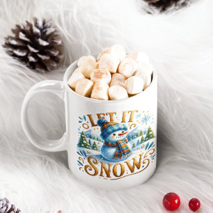 Weihnachtsthema lassen es Schnee Niedlichen Schnee Kaffeetasse