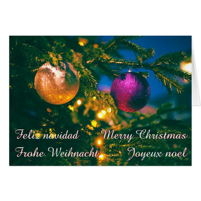 Weihnachtsthema mit 2 Weihnachtsballen... (Vorderseite (Horizontal))