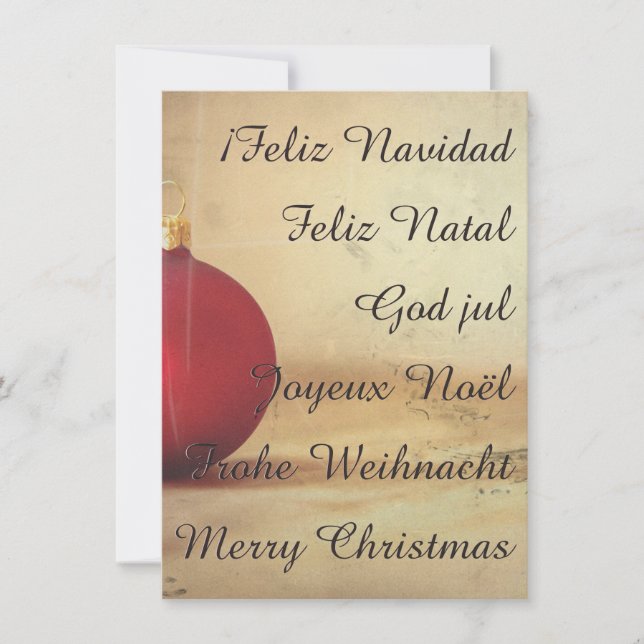 Weihnachtsthema mit Weihnachtsball (Vorderseite)