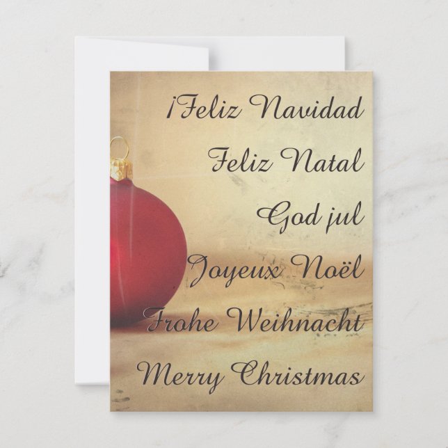 Weihnachtsthema mit Weihnachtsball (Vorderseite)
