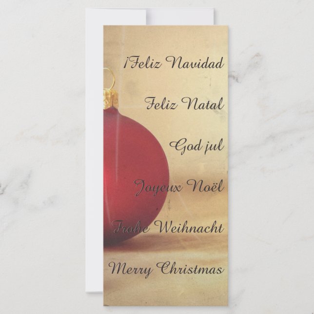 Weihnachtsthema mit Weihnachtsball (Vorderseite)