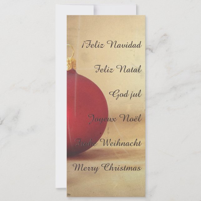 Weihnachtsthema mit Weihnachtsball (Vorderseite)