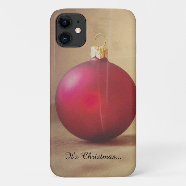 Weihnachtsthema mit Weihnachtsball Case-Mate iPhone Hülle (Rückseite)
