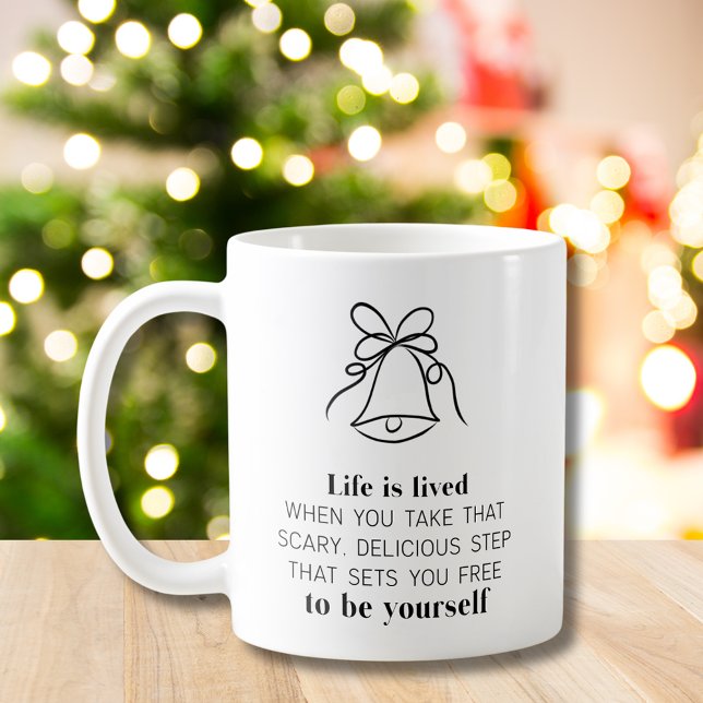 Weihnachtsthema Motivierend Zitat Kaffee Tasse (Christmas Theme Motivational Quote Life is Lived Coffee Mug)
