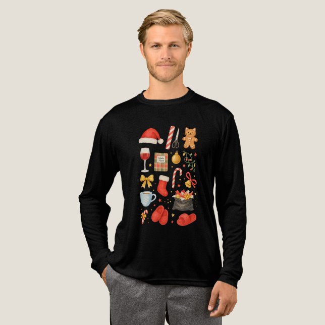 Weihnachtsthema  Tri-Blend shirt (Volle Vorderseite)