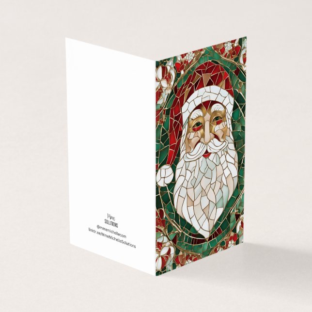 Weihnachtsthema Weihnachtsmosaik gebrochenes Glas (Vorderseite)