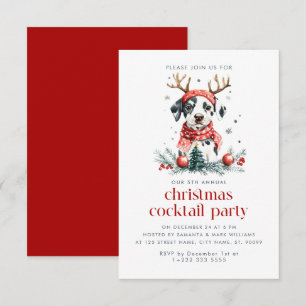 Weihnachtsthema Welpe Weihnachtscocktail Party Dankeskarte