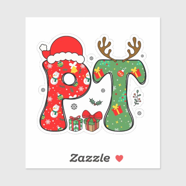 Weihnachtstherapie Aufkleber (Blatt)