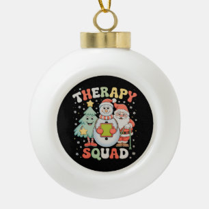Weihnachtstherapie-Team SLP OT PT Crew Santa Weihn Keramik Kugel-Ornament