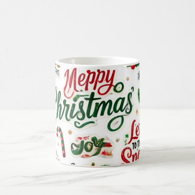 Weihnachtsticker Collection - Whimsical H Kaffeetasse (Mittel)