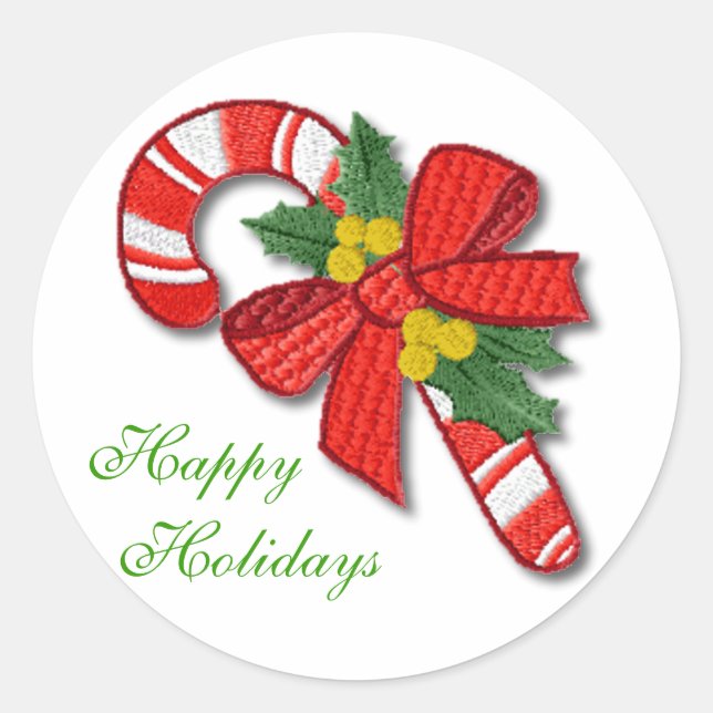 Weihnachtsticker-Siegel Runder Aufkleber (Vorderseite)