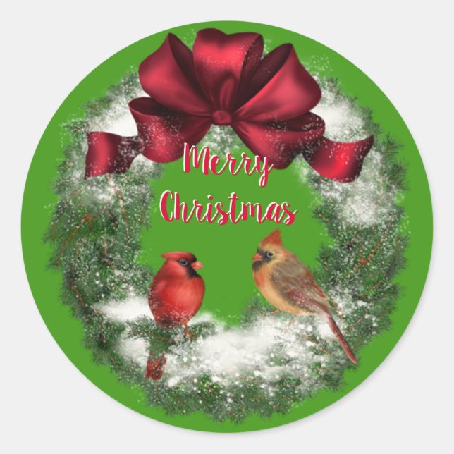 Weihnachtstickersticker Runder Aufkleber (Vorderseite)