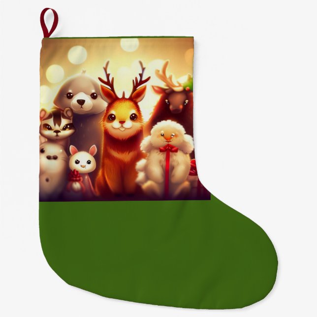 Weihnachtstiere 1 großer weihnachtsstrumpf (Vorderseite)