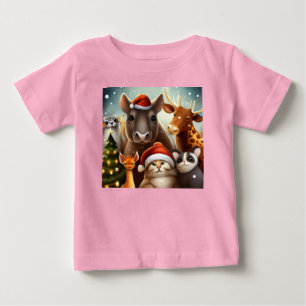 Weihnachtstiere 6 baby t-shirt