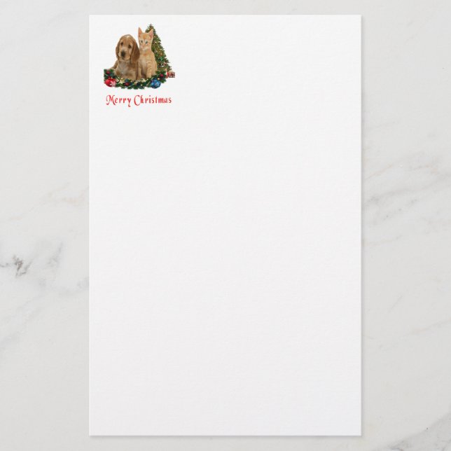 Weihnachtstiere Briefpapier (Vorderseite)
