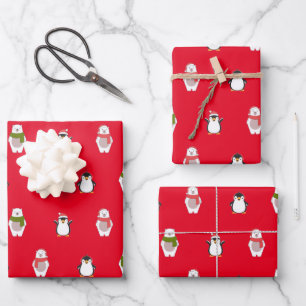 Weihnachtstiere Geschenkpapier Set