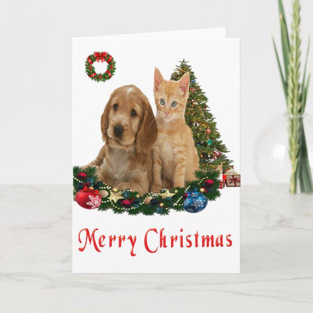 Weihnachtstiere Karte (Vorderseite)