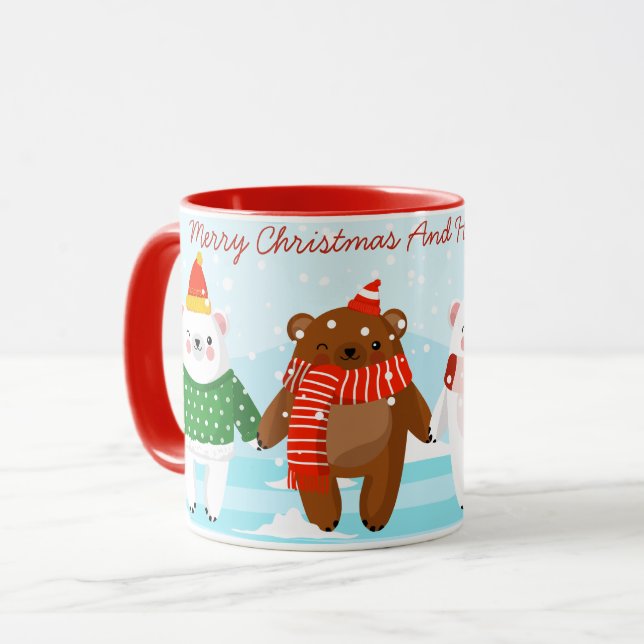 Weihnachtstiere Tasse (Vorderseite Links)