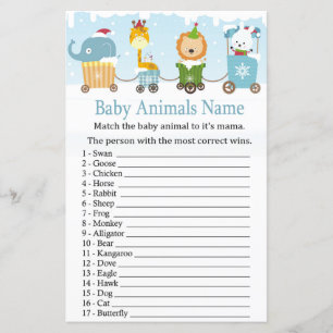 Weihnachtstiere trainieren Baby Animes Name Game