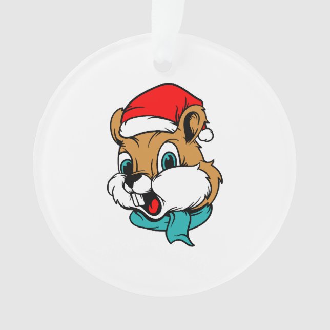 Weihnachtstiere Weihnachten Chipmunk Weihnachten Ornament (Vorderseite)
