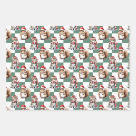 Weihnachtstiere Wrapping Paper Set Geschenkpapier Set