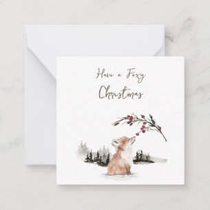 Weihnachtstierfuchs Mitteilungskarte
