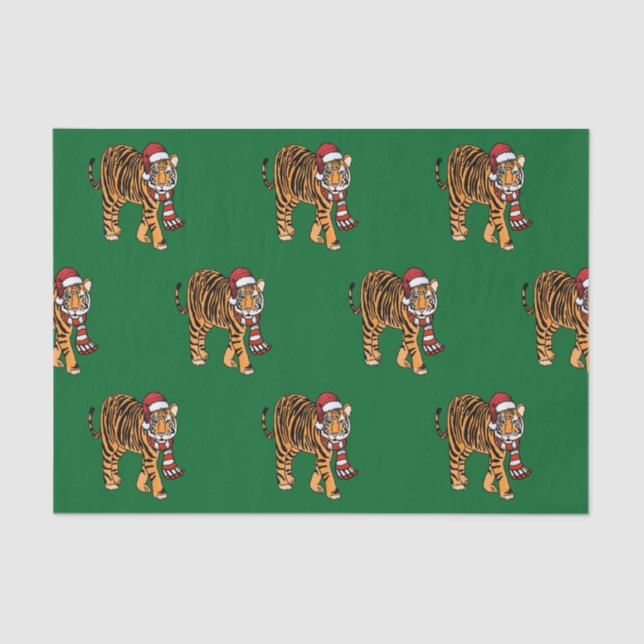 Weihnachtstiger-Seidenpapier Seidenpapier (Vorderseite)