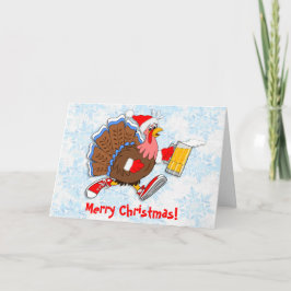 Weihnachtstipsy Türkei (Bier) Feiertagskarte