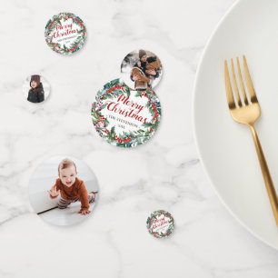 Weihnachtstisch-Foto Konfetti