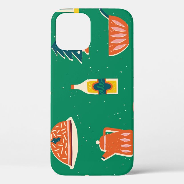 Weihnachtstisch, Vintages Muster. Case-Mate iPhone Hülle (Rückseite)