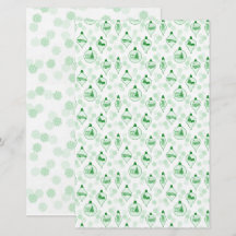 Weihnachtstoilette in Grün.