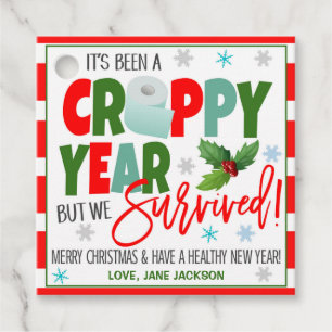 Weihnachtstoillet Paper Geschenkmarke Geschenkanhänger