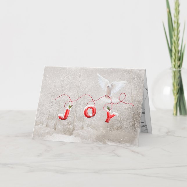 Weihnachtstove mit Freude Karte (Vorderseite)