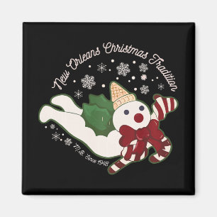 Weihnachtstradition Schneemänner New Orleans Mr Bi Magnet