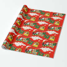 Weihnachtstrain Geschenkpapier