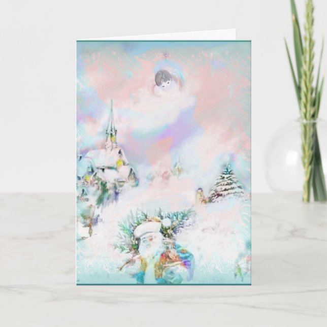Weihnachtsträume Feiertagskarte (Vorderseite)
