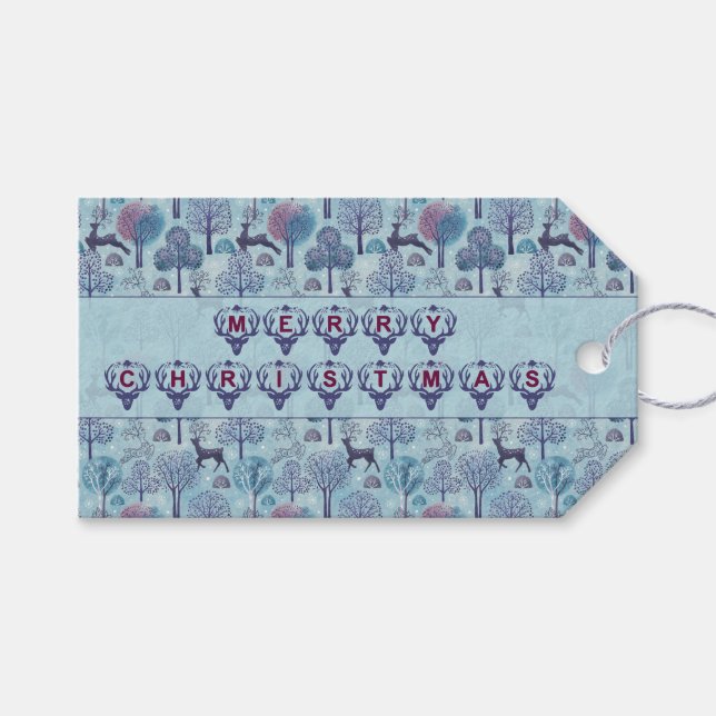 Weihnachtsträume Ferien Geschenkanhänger (Vorderseite (Horizontal))