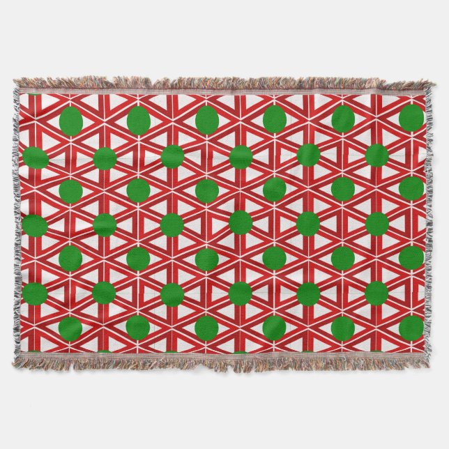 Weihnachtstriangle Quilt Decke (Vorderseite)