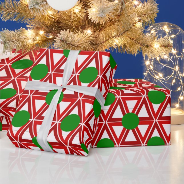 Weihnachtstriangle Quilt Geschenkpapier (Feiertage)