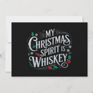 Weihnachtstrinker Whisky Liebhaber Trinker Spruch Feiertagskarte