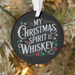 Weihnachtstrinker Whisky Liebhaber Trinker Sprüche Ornament