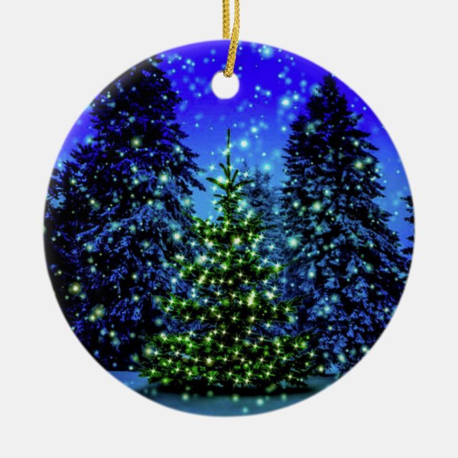 Weihnachtstrio Keramik Ornament (Vorne)