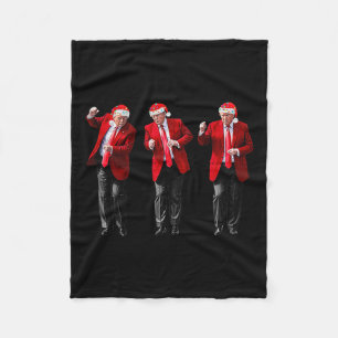 WeihnachtsTrump tanzt Santa Trump Tanz Fleecedecke
