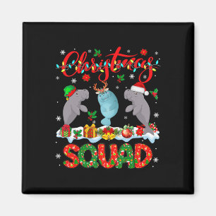 Weihnachtstrupp Drei Weihnachtsmann-Rentiere-Elf-M Magnet