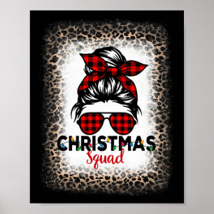 Weihnachtstrupp Frauen Unordentlicher Dutt Büffel Poster