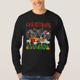 Weihnachtstrupp Leopard Drei Weihnachtsmann Rentie T-Shirt