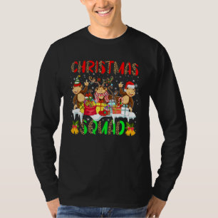 Weihnachtstrupp Leopard Drei Weihnachtsmann Rentie T-Shirt