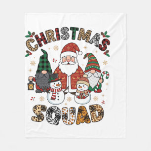 Weihnachtstrupp Weihnachtsmann Gnome Schneemänner Fleecedecke
