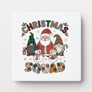 Weihnachtstrupp Weihnachtsmann Gnome Schneemänner  Fotoplatte