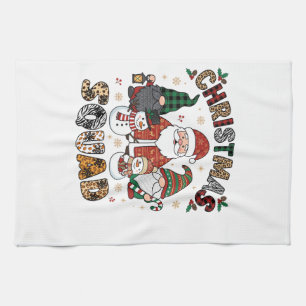 Weihnachtstrupp Weihnachtsmann Gnome Schneemänner Geschirrtuch